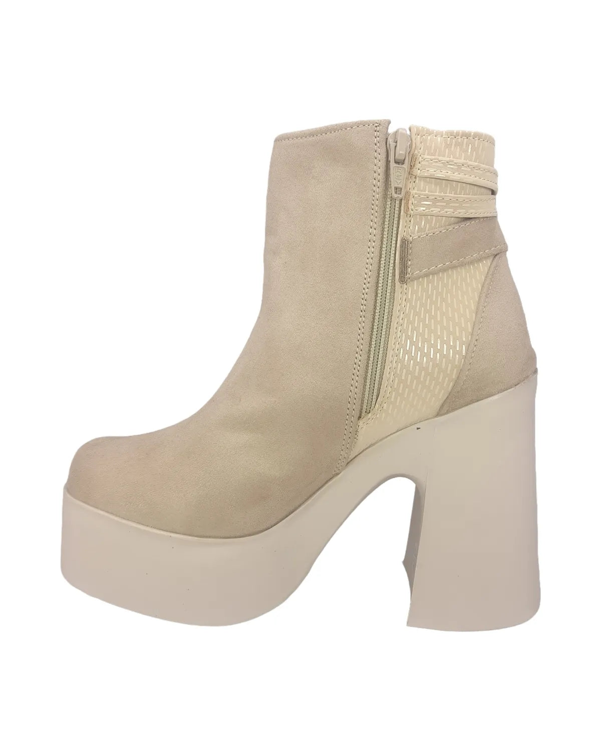 Botas Beige Mujer Tacón Alba Zoe