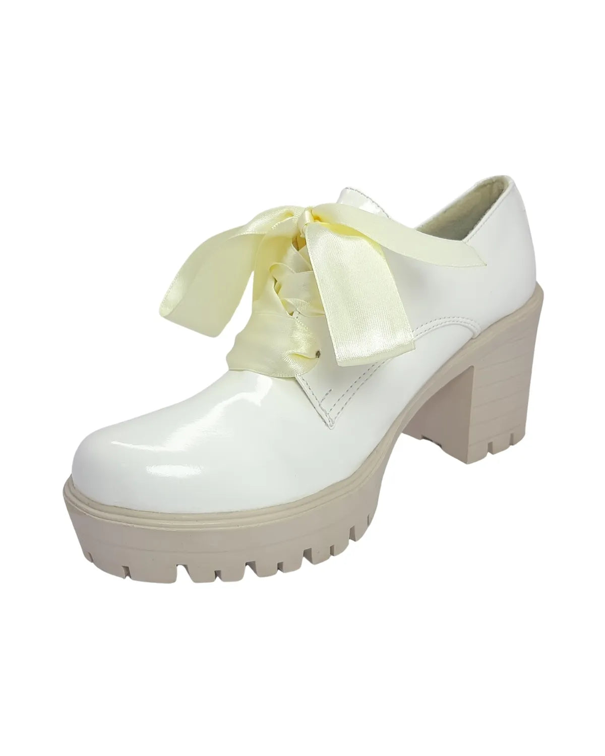 Botines Beige Charol Cinta