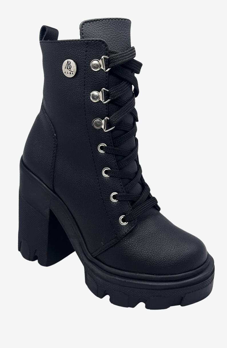 Botas fashion de tacon negras